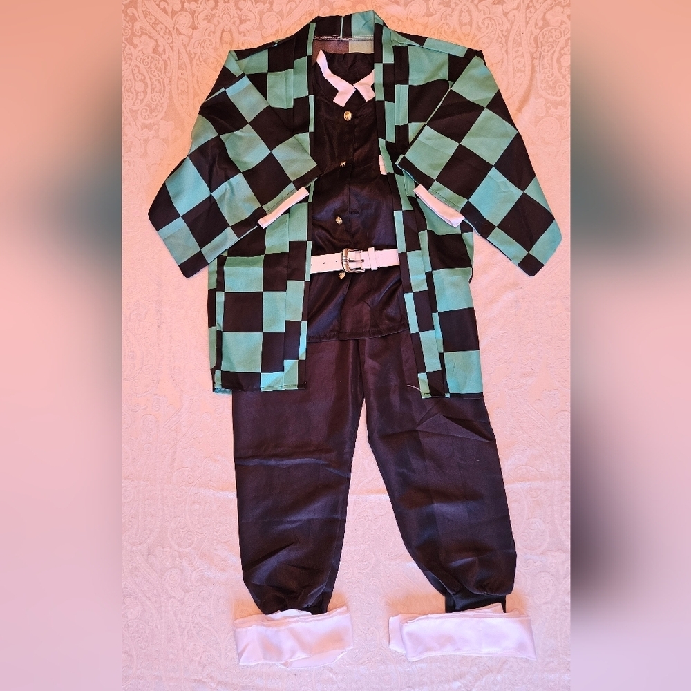 Cosplay Costume Kimono Anime Tanjiro Kamado Manga, Size 6-8 Years, New, No Tags